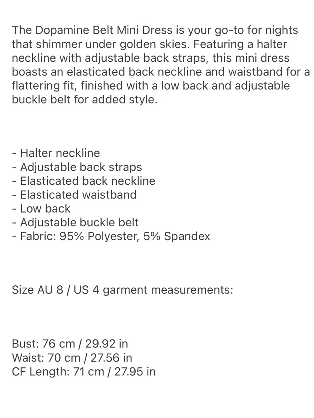 Taupe Belted Mini Dress - Picture 4 of 4